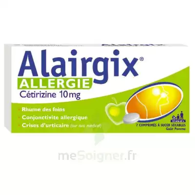 Alairgix Allergie Cetirizine 10 Mg Comprimés à Sucer Séc Plq/7 à GRENOBLE